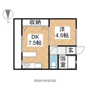 光ハイツ【203号室】の間取り
