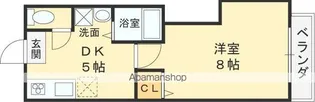 オークコート【304号室】の間取り