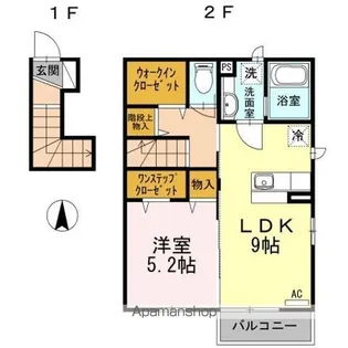 東京都杉並区井草1丁目【アパート】の間取り