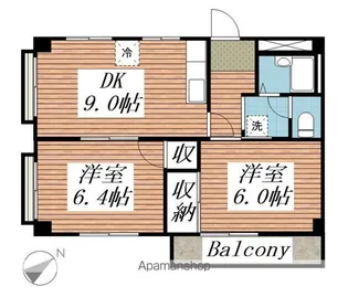 フォンテ東金【3階】の間取り