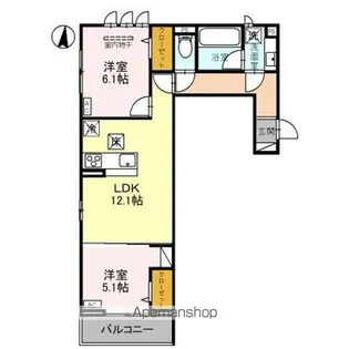 リヴェール・パルコ【1階】の間取り