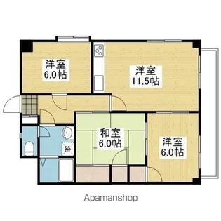 インペリアル土居田南【101.号室】の間取り