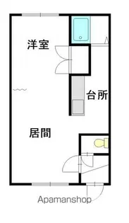 ハイツカワタ【2D号室】の間取り