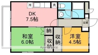 カスミパークホームズA棟【2階】の間取り