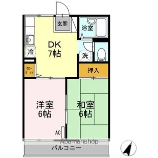 コーポ照田【2階】の間取り