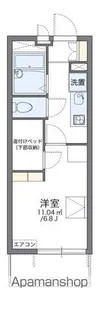 レオパレスドエル 別所【1階】の間取り