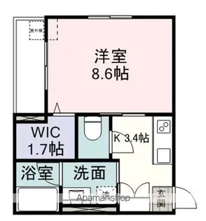 BF COURT【101号室】の間取り