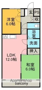 プレステイジ清水【202号室】の間取り