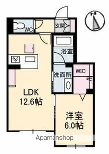 Cuon新涯【1階】の間取り