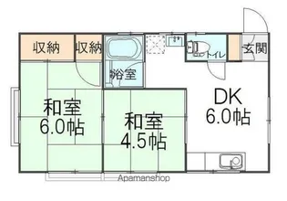 コーポ芳賀【2階】の間取り