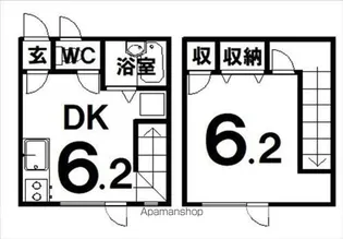 北海道河西郡中札内村西一条北5丁目【テラスハウス】の間取り