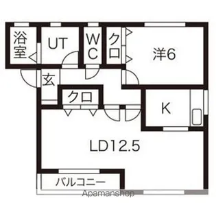 コーポJKL【J203号室】の間取り