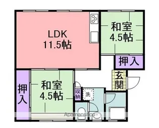 UR泉南尾崎【5階】の間取り