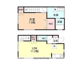 BLESTON COURT【101号室】の間取り