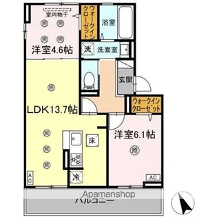 セゾン箱崎宮前【1階】の間取り