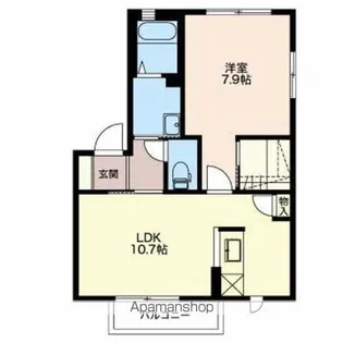 ルミエール沙羅【B101号室】の間取り