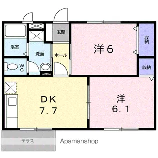 ヴィラエスポワール【1階】の間取り
