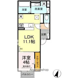 DROOM竹尾Ⅱ【1階】の間取り