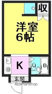 第1キャッスル塚口【208号室】の間取り