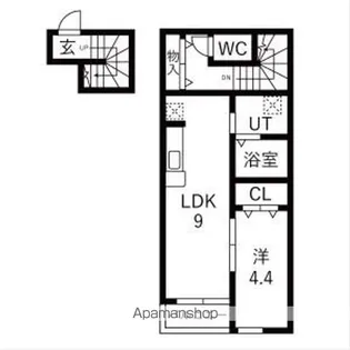 サンテラス郡山【206号室】の間取り