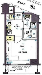 東京都新宿区中落合1丁目【マンション】の間取り