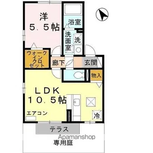 ウィルモア・ファーム B棟【1階】の間取り