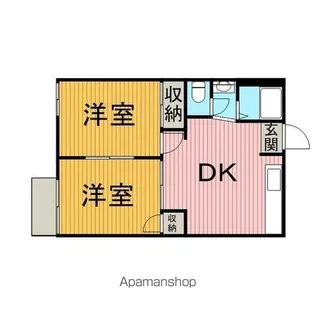 ヴェルドミールⅢ番館【2階】の間取り