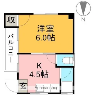 八反町ハイツ【2階】の間取り