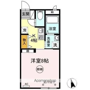 プリシェール高松 B【1階】の間取り