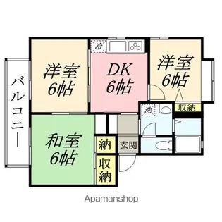 エクレールC・D棟【C102号室】の間取り