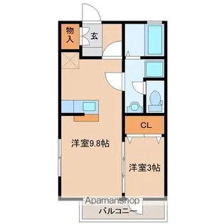 カサヴェルデ壱番館【1階】の間取り