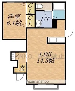 リバーフィールド伏古B【1階】の間取り