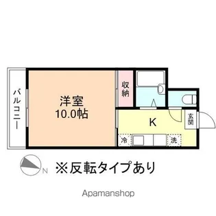 PLAZAけや木台【104号室】の間取り