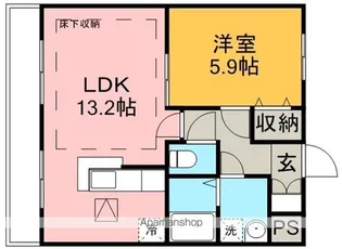 ルネス アルフォート【1階】の間取り