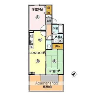 リブェールけやき Ⅰ【1階】の間取り