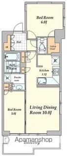 セントラルプレイス新宿御苑前【15階】の間取り