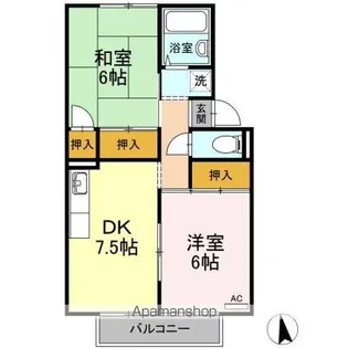 コーポ・シャルン【2階】の間取り