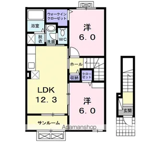 ノース グリーン【2階】の間取り