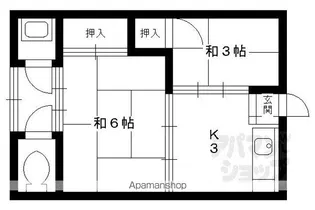 第二椿荘【203号室】の間取り