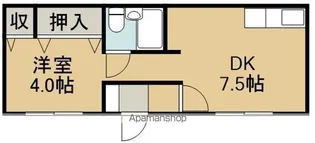めぞんぶらんしゅ【202号室】の間取り