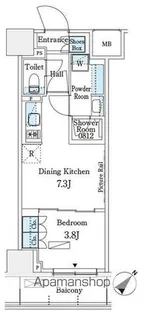 パークアクシス横浜伊勢佐木町通り【2階】の間取り