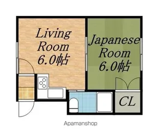 あきふみマンション【6号室】の間取り