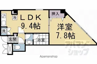 サンフローラ丸太町【504号室】の間取り