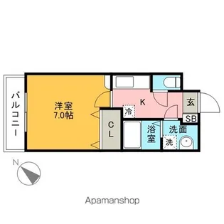 1Kの間取り画像