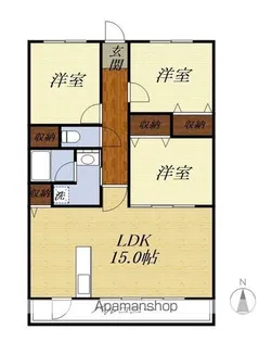 ラフィーネ掛川CⅢ【1階】の間取り