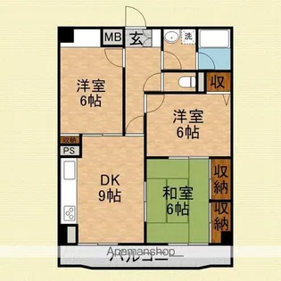 ピジョン田園【4階】の間取り