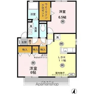 シャレーエスポワール 弐番館【2階】の間取り