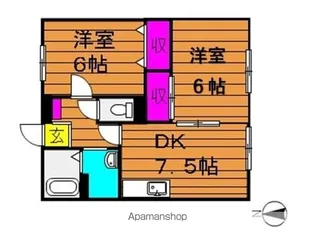 サンライフ玉島 A【102号室号室】の間取り