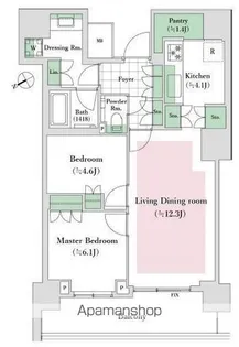 ザ・タワー横浜北仲【30階】の間取り