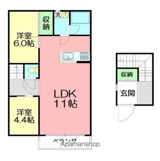 ミストラルA棟【2階】の間取り